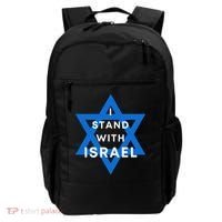 I Stand With Israel Support Black Backpack thumb 0