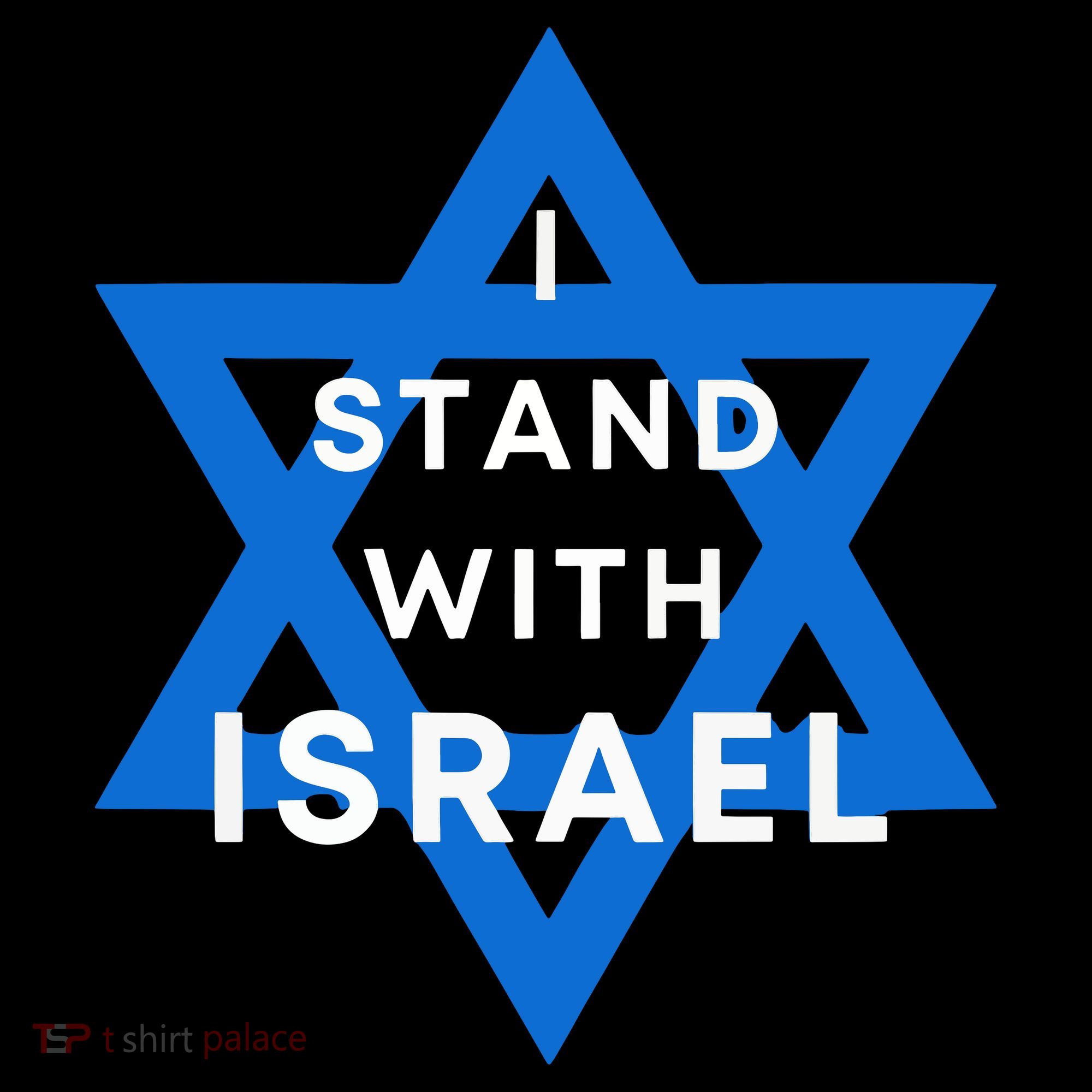 I Stand With Israel Support Black Coffee Mug