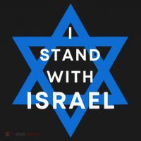I Stand With Israel Support Black Polo thumb 3