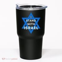 I Stand With Israel Support Black Tumbler thumb 0