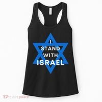 I Stand With Israel Support Black Women's Tank Top thumb 0