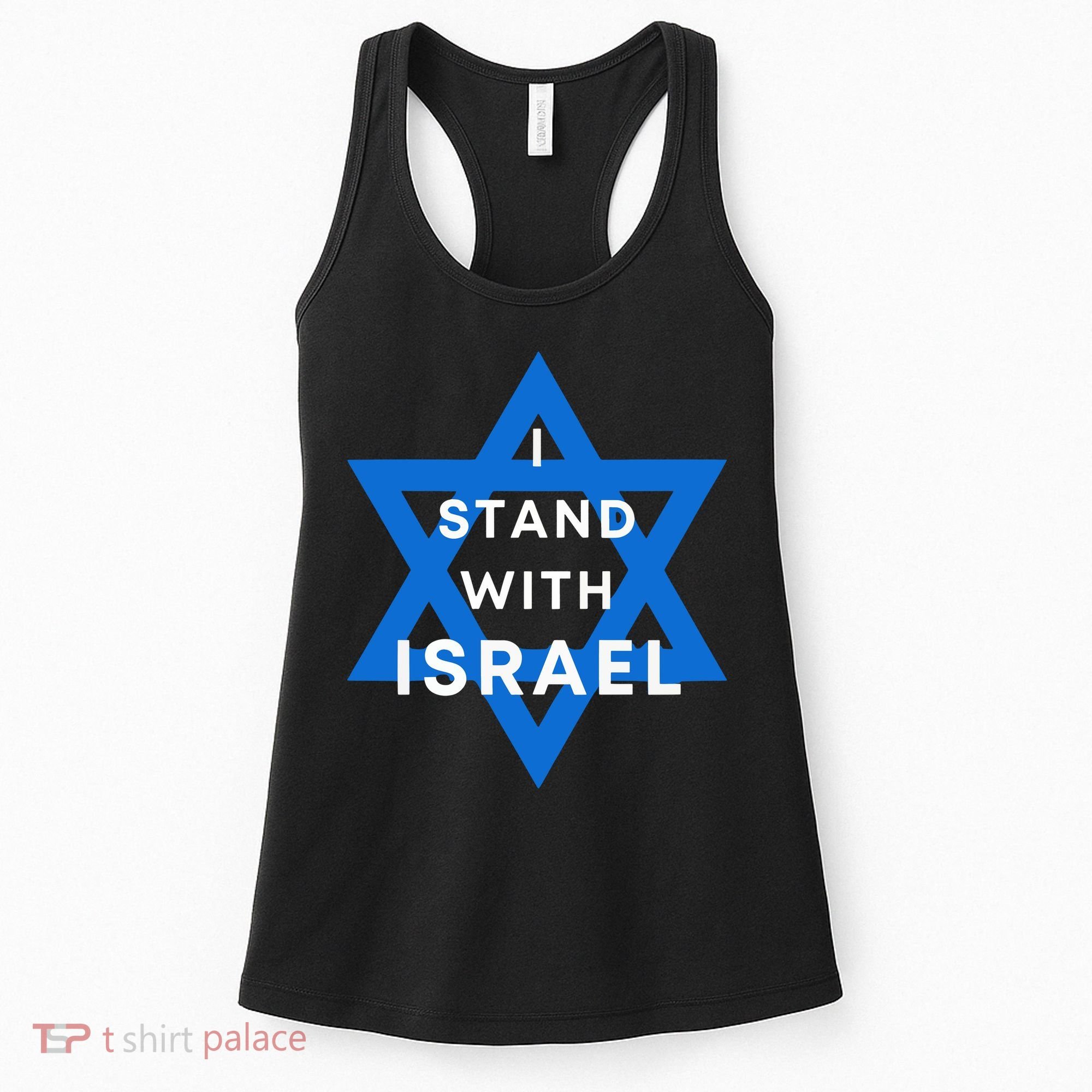 I Stand With Israel Support Black Women's Tank Top