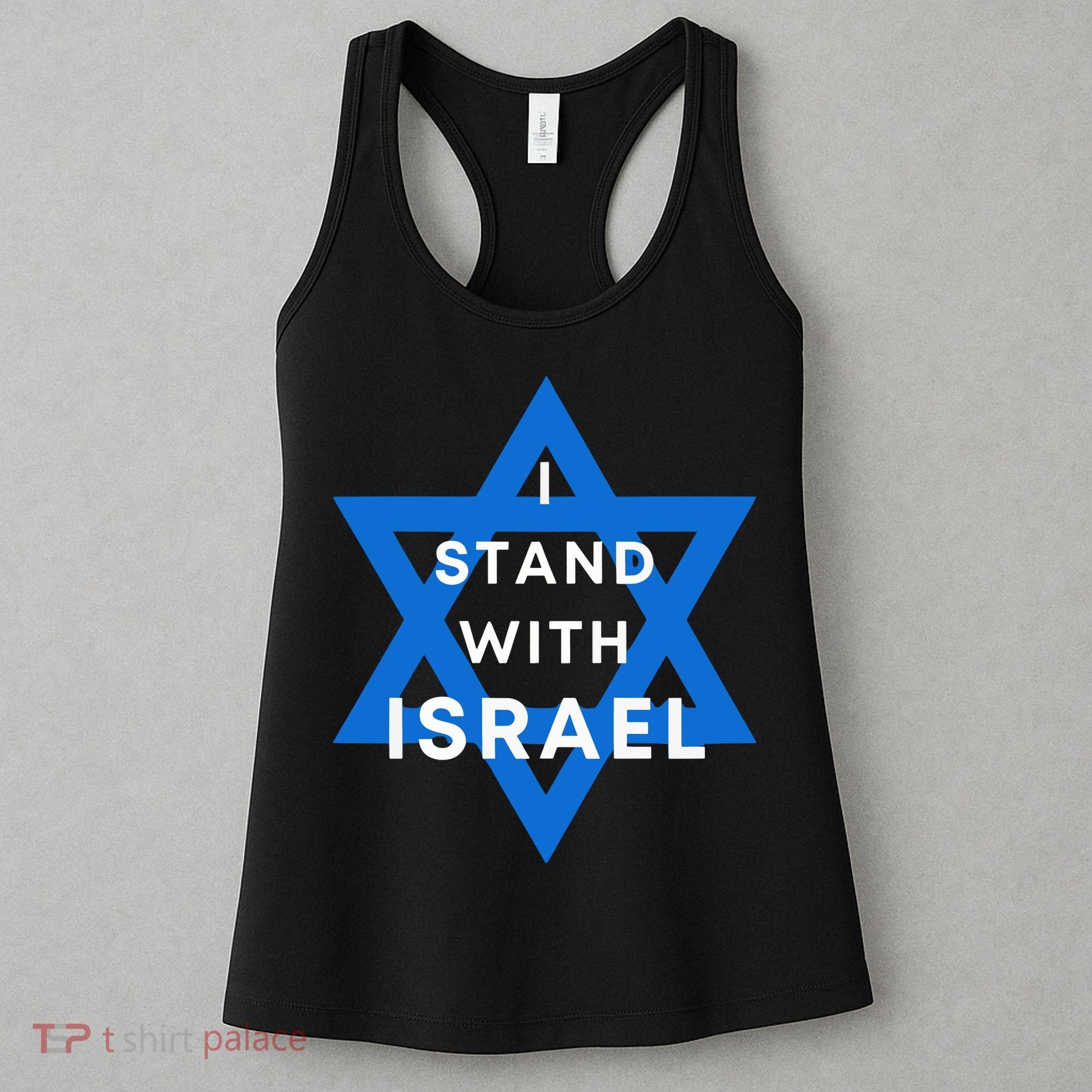 I Stand With Israel Support Black Women's Tank Top