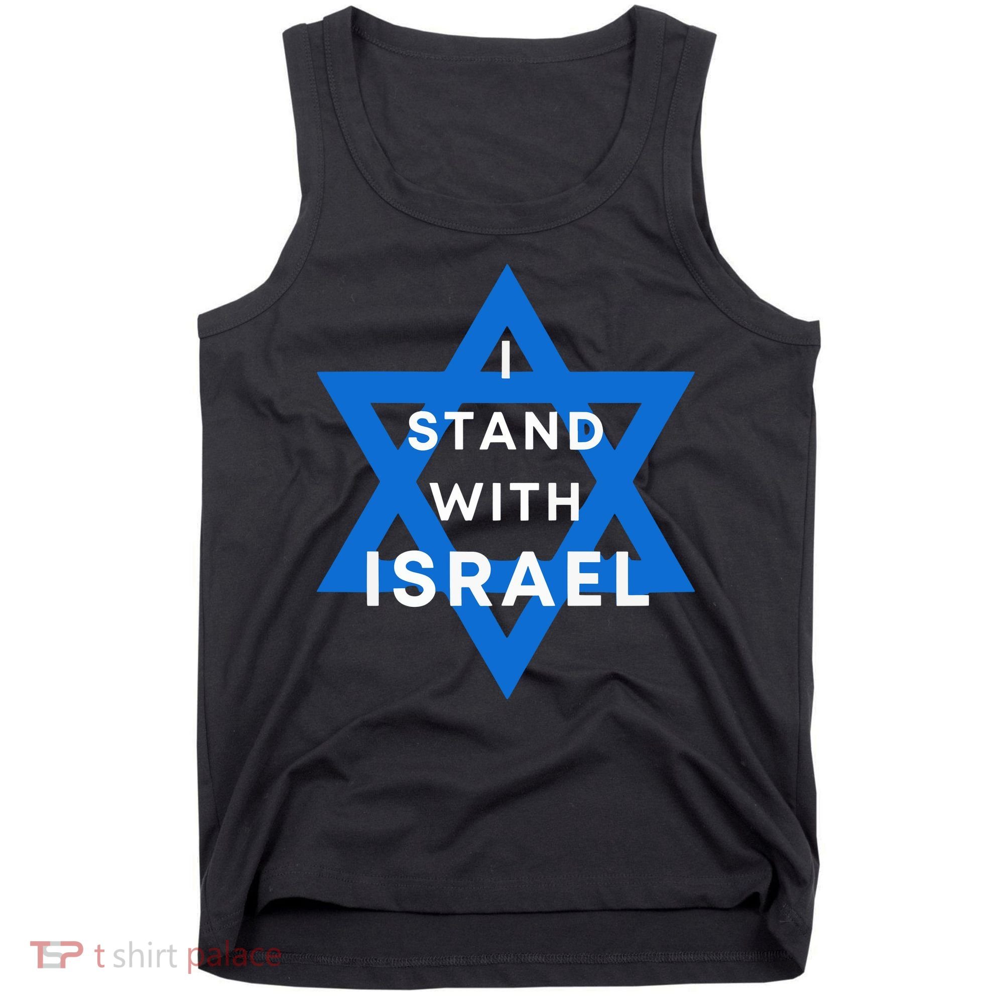 I Stand With Israel Support Black Tank Top