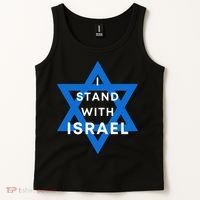 I Stand With Israel Support Black Tank Top thumb 2