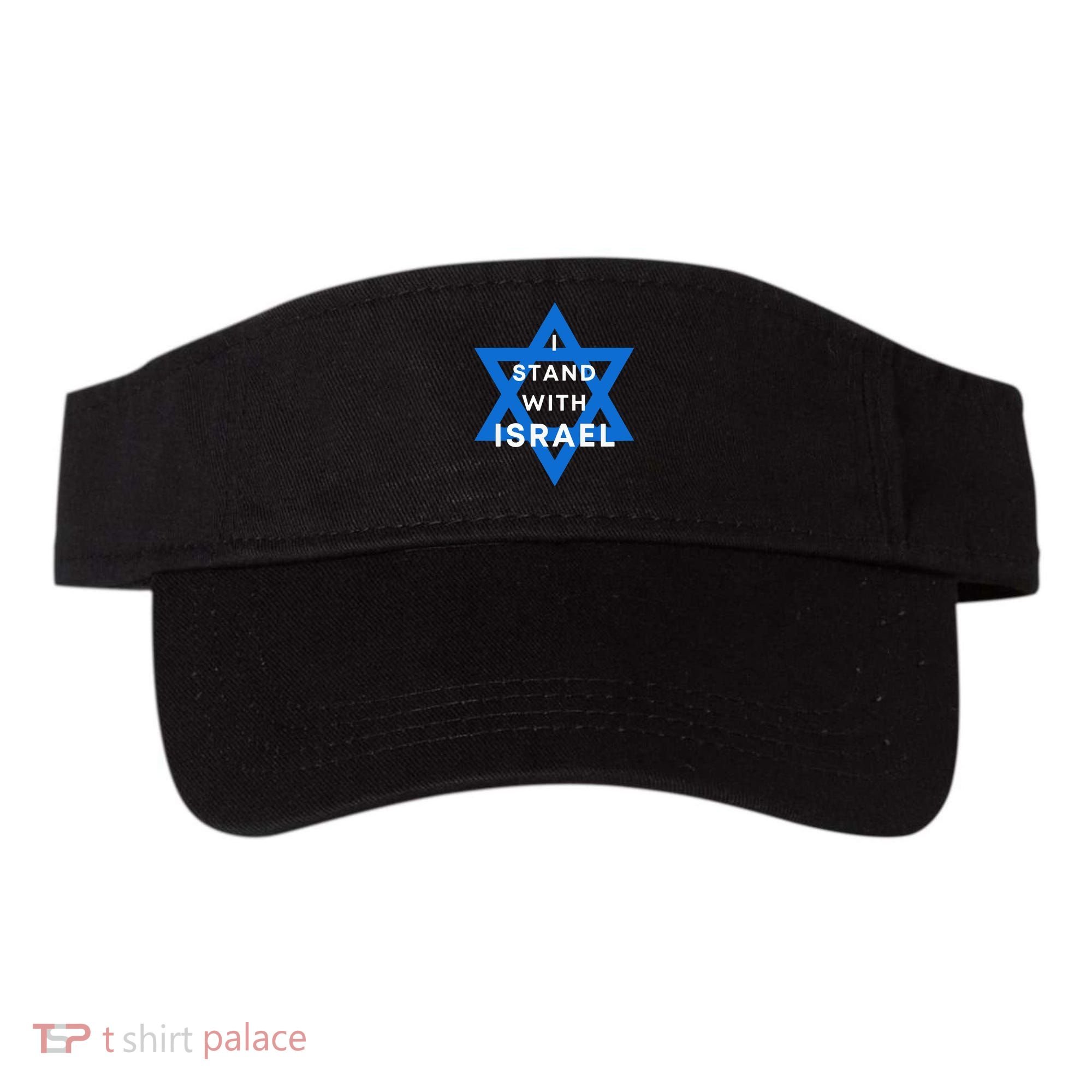 I Stand With Israel Support Black Visor