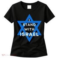 I Stand With Israel Support Black Women's T-Shirt thumb 0