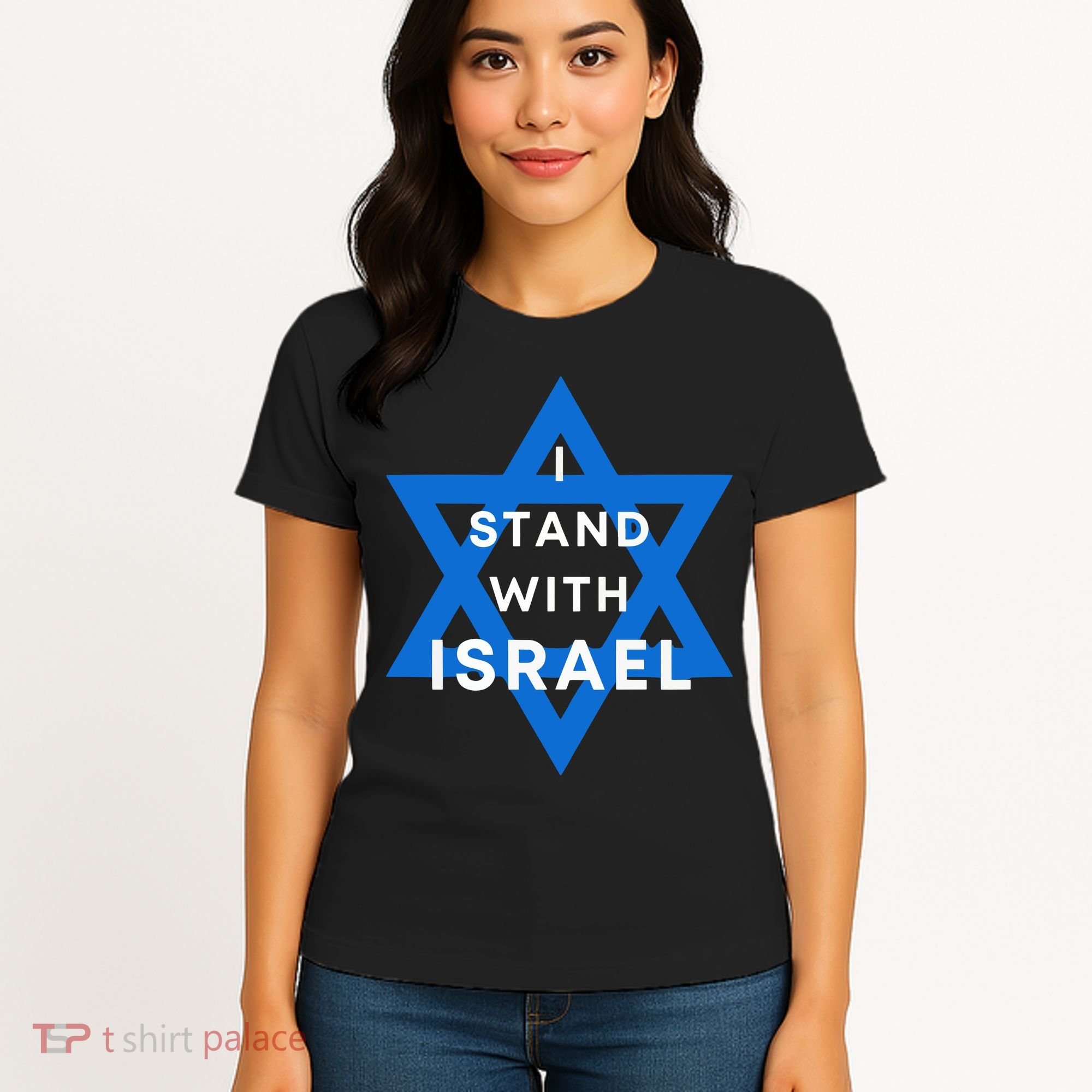 I Stand With Israel Support Black Women's T-Shirt