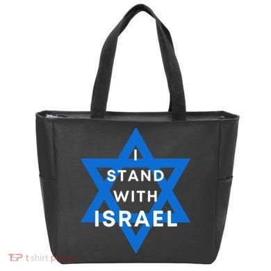 I Stand With Israel Support Black Tote Bag