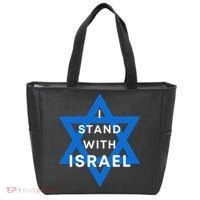 I Stand With Israel Support Black Tote Bag thumb 0