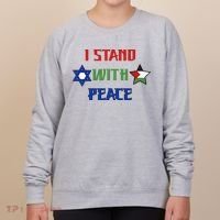 i stand with peace palestine israel Women's Sweatshirt thumb 0