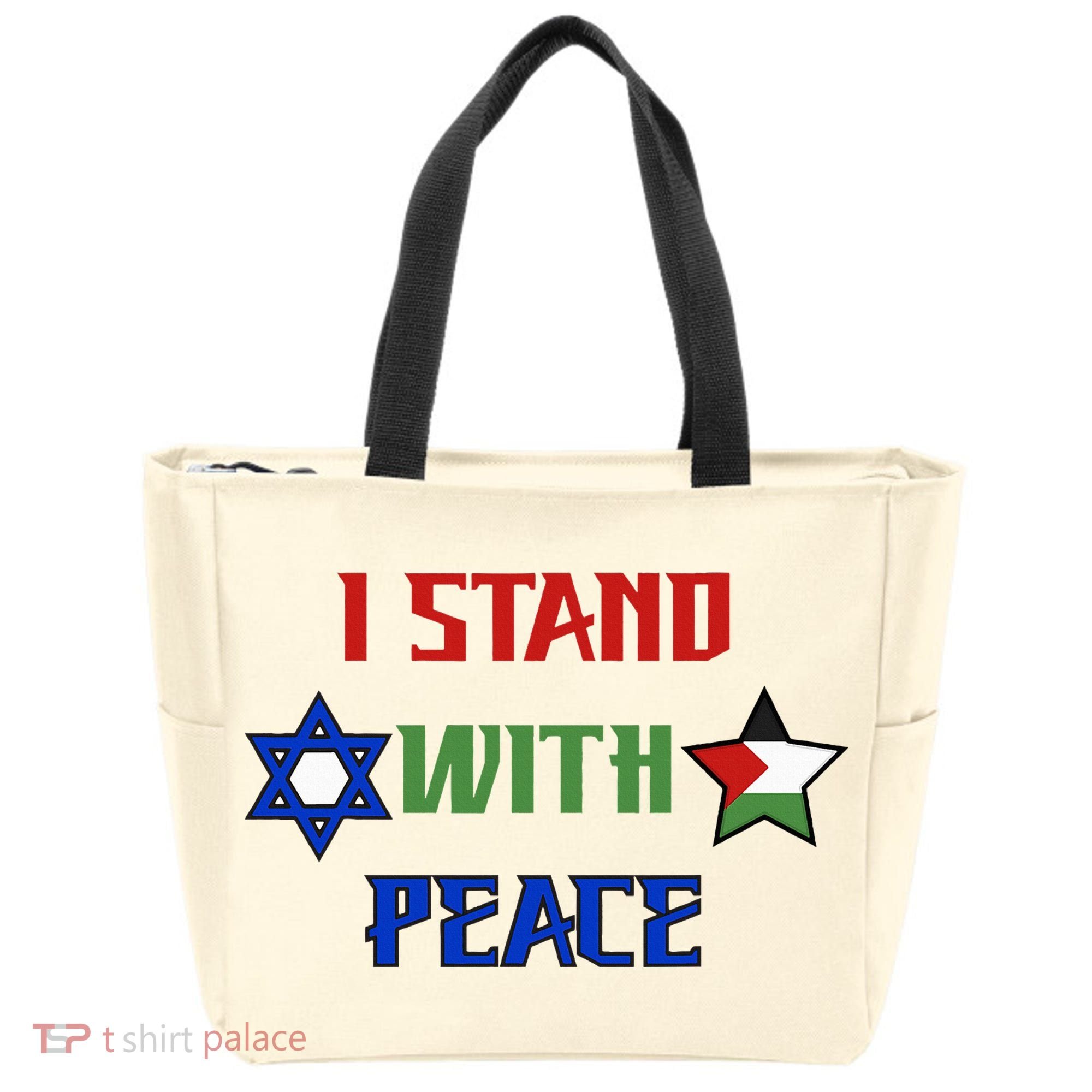i stand with peace palestine israel Tote Bag