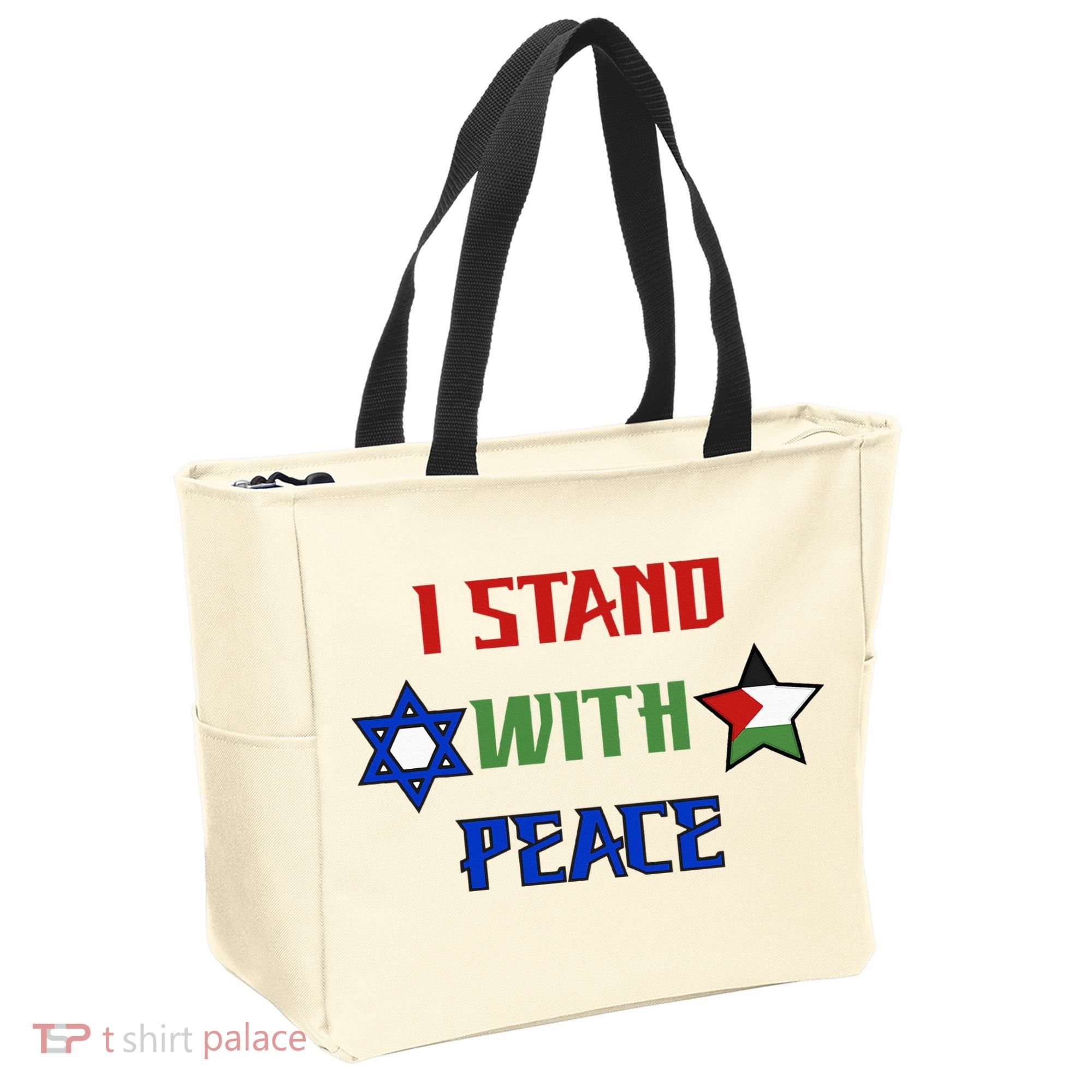 i stand with peace palestine israel Tote Bag