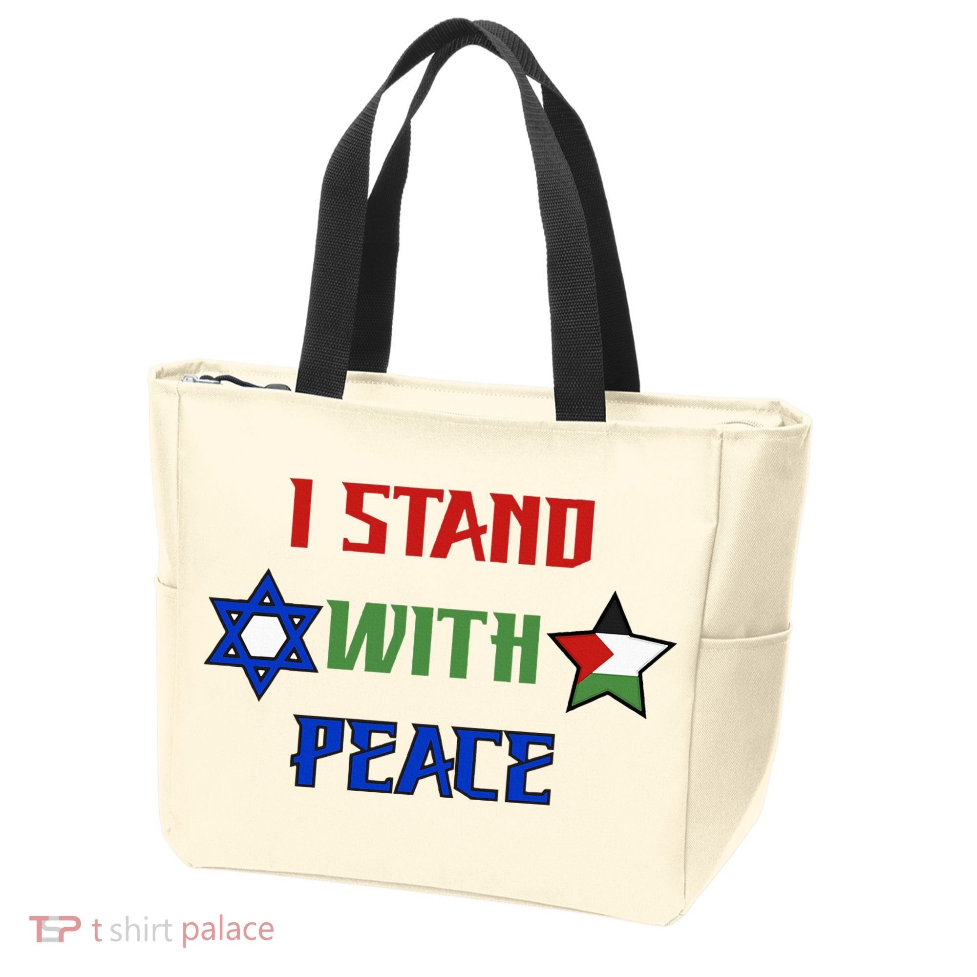 i stand with peace palestine israel Tote Bag