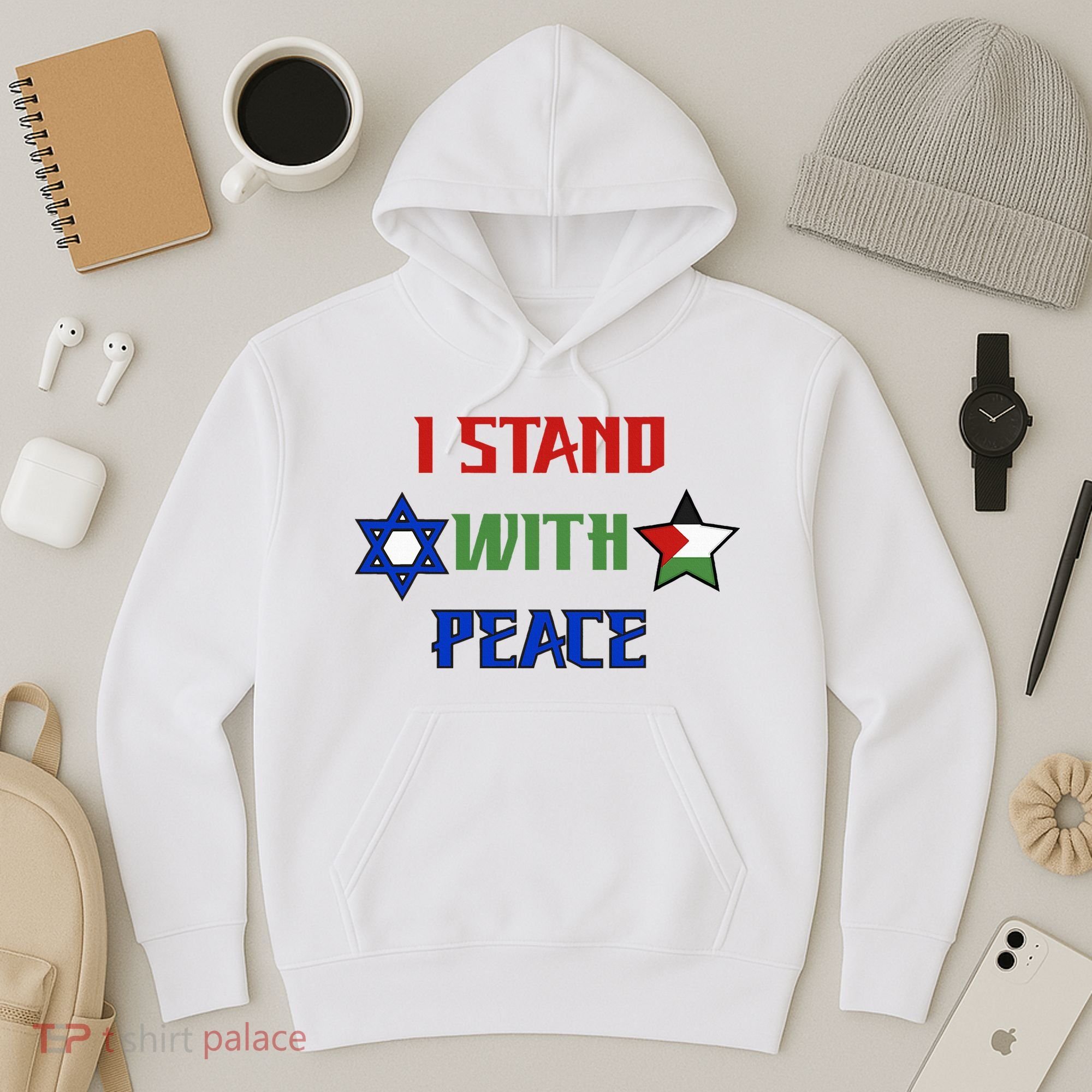 i stand with peace palestine israel Hoodie