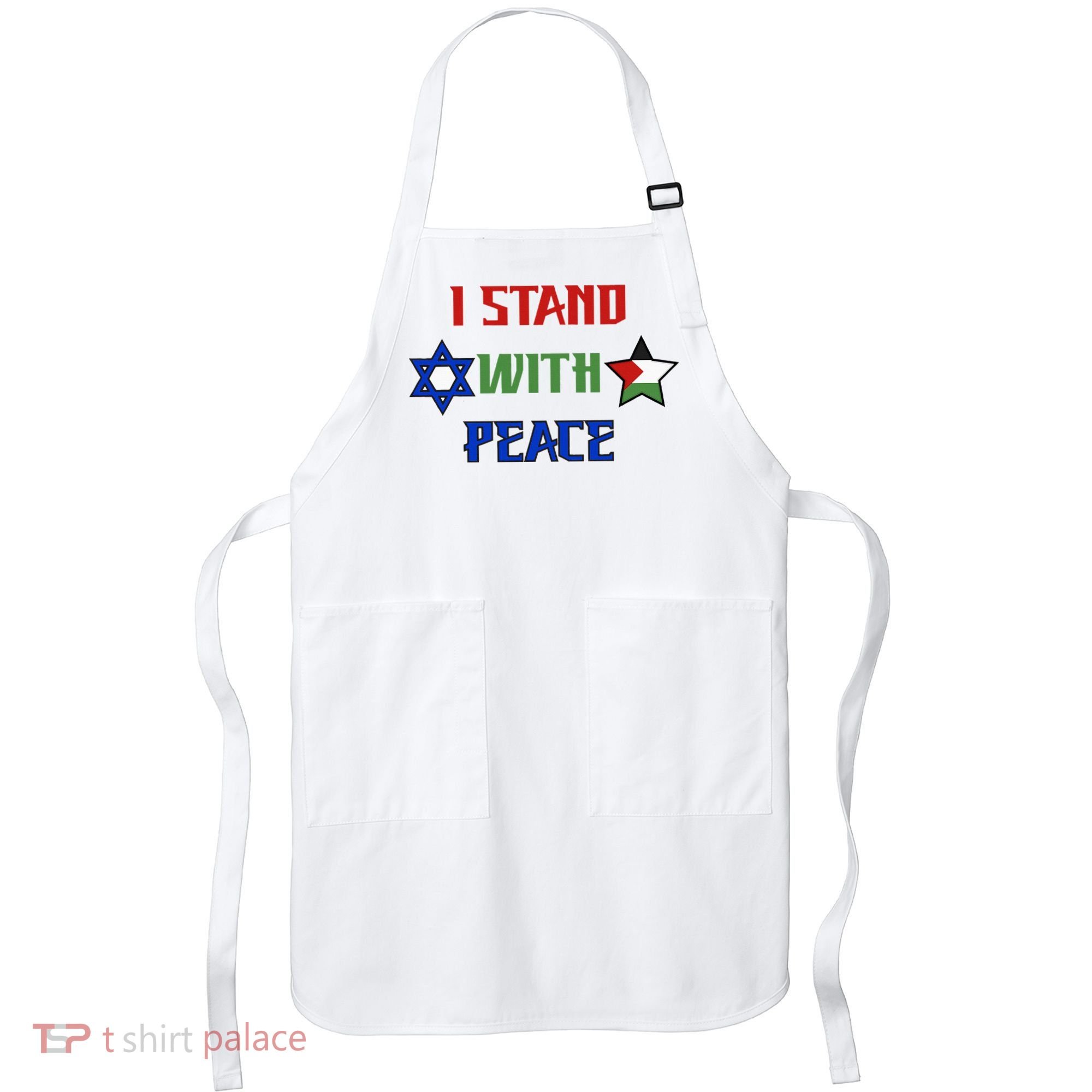 i stand with peace palestine israel Apron