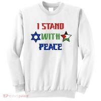i stand with peace palestine israel Sweatshirt thumb 0