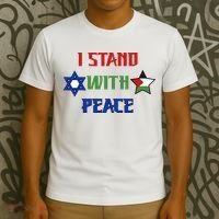 i stand with peace palestine israel T-Shirt thumb 3