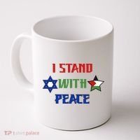 i stand with peace palestine israel Coffee Mug thumb 0