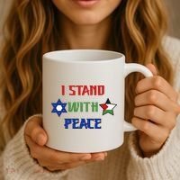 i stand with peace palestine israel Coffee Mug thumb 3