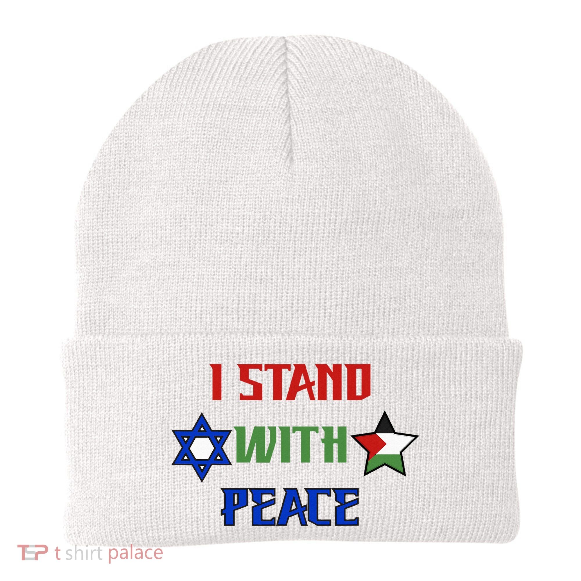 i stand with peace palestine israel Beanie