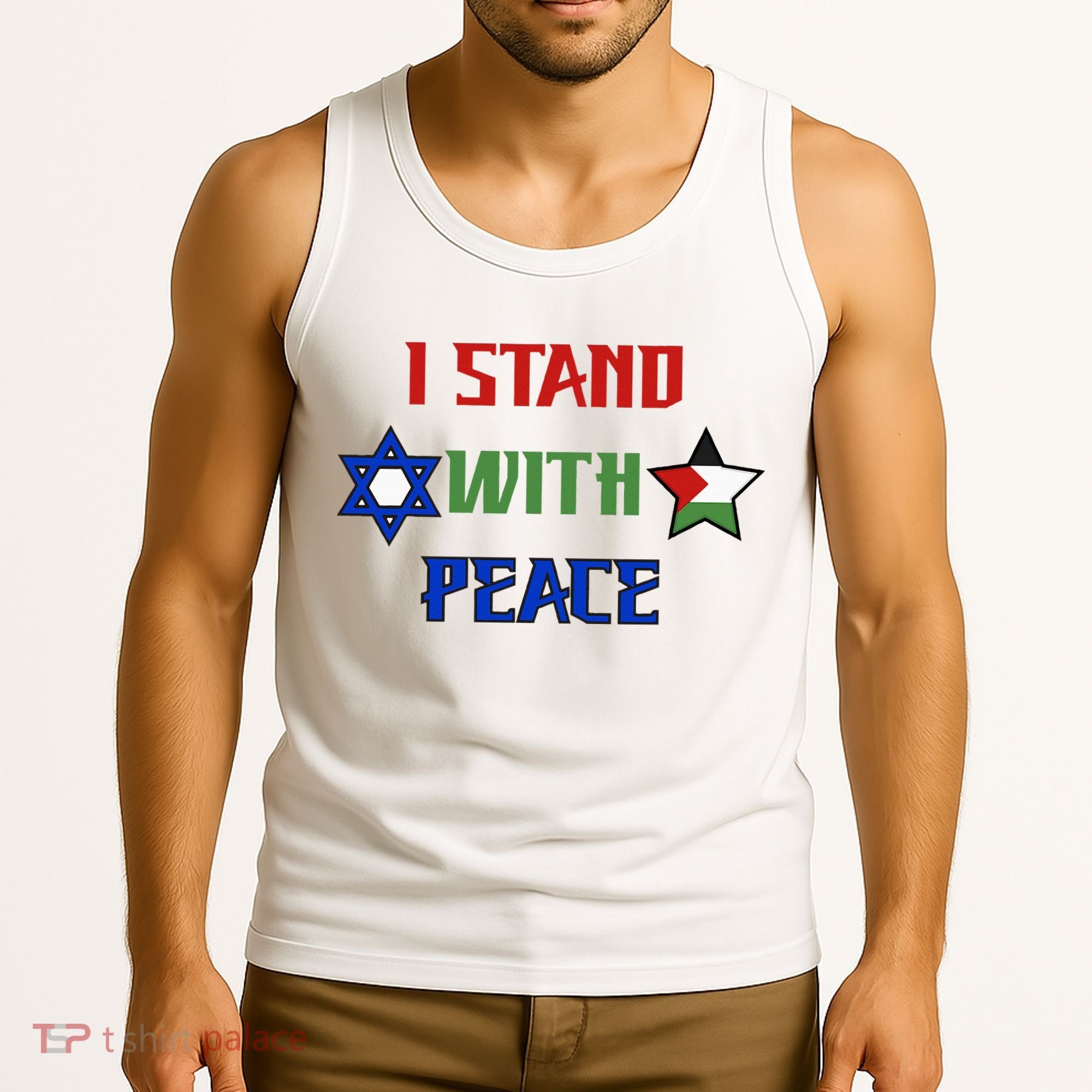 i stand with peace palestine israel Tank Top