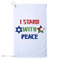 i stand with peace palestine israel Golf Towel thumb 0