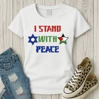 i stand with peace palestine israel Women's T-Shirt thumb 3
