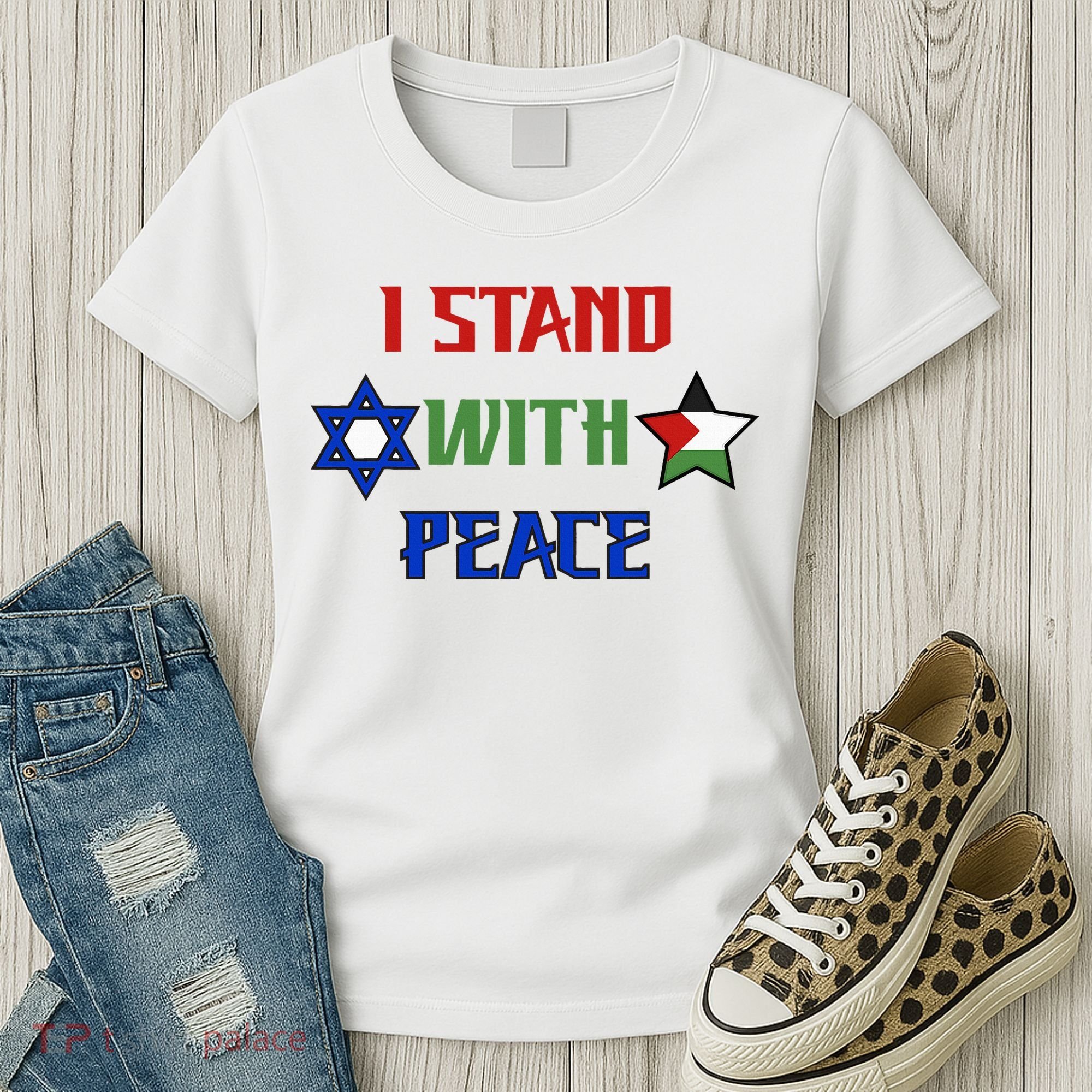 i stand with peace palestine israel Women's T-Shirt