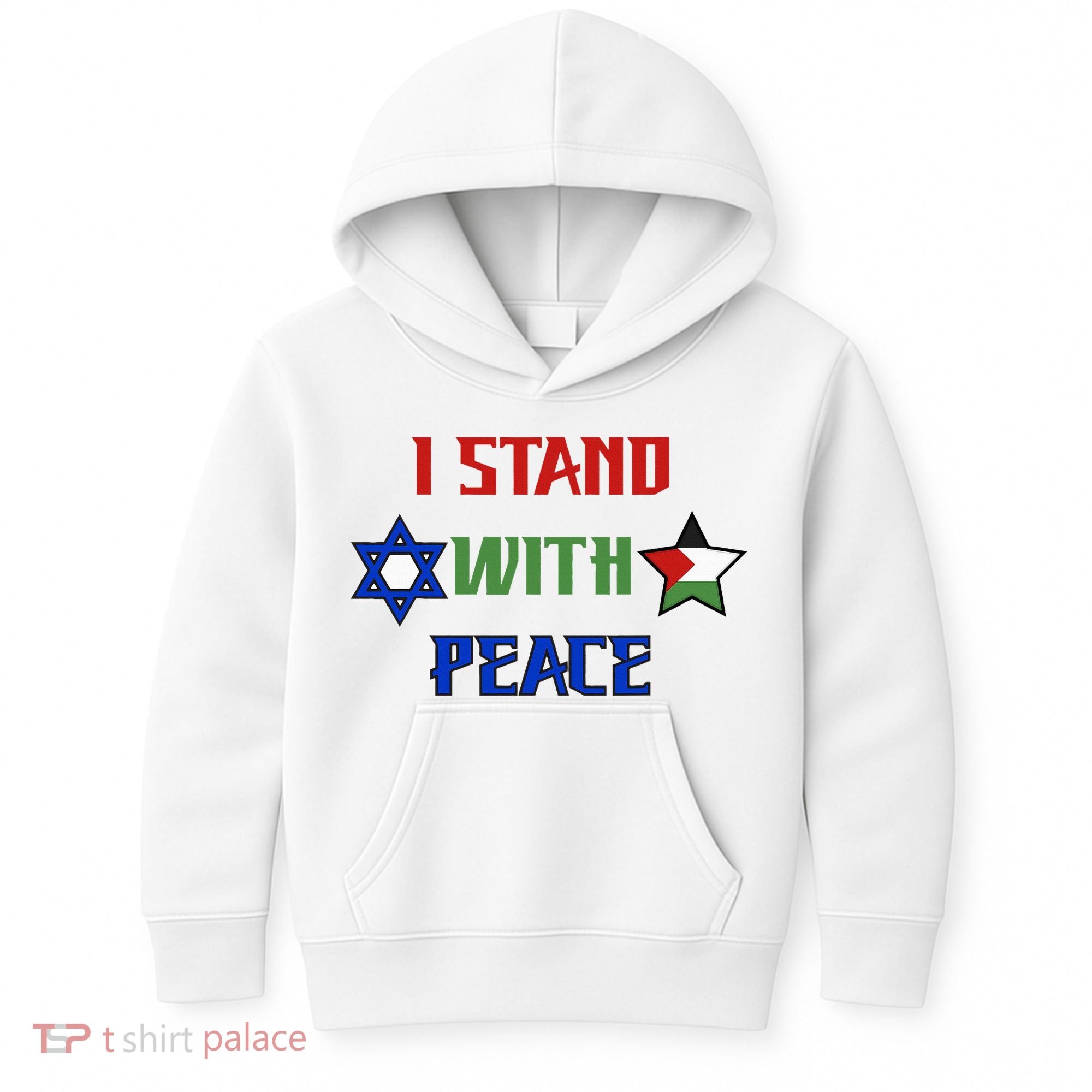 i stand with peace palestine israel Kids Hoodie
