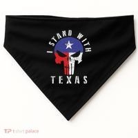 I Stand With Texas Flag Usa State Of Texas USA-Made Doggie Bandana thumb 0