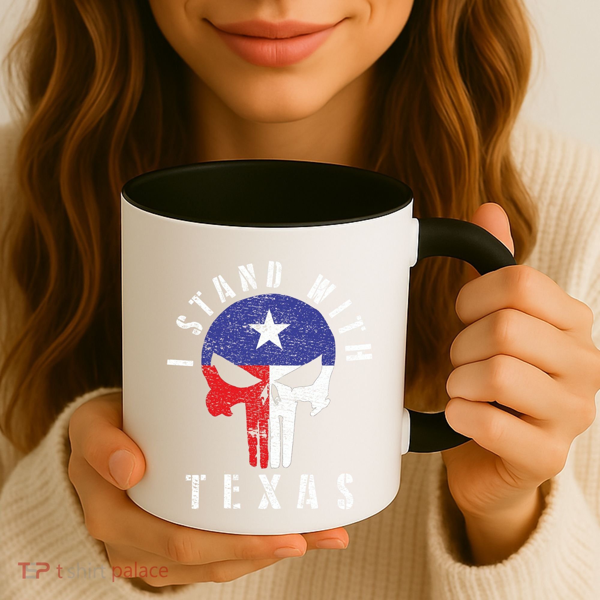 I Stand With Texas Flag Usa State Of Texas Coffee Mug