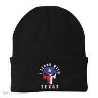 I Stand With Texas Flag Usa State Of Texas Beanie thumb 0