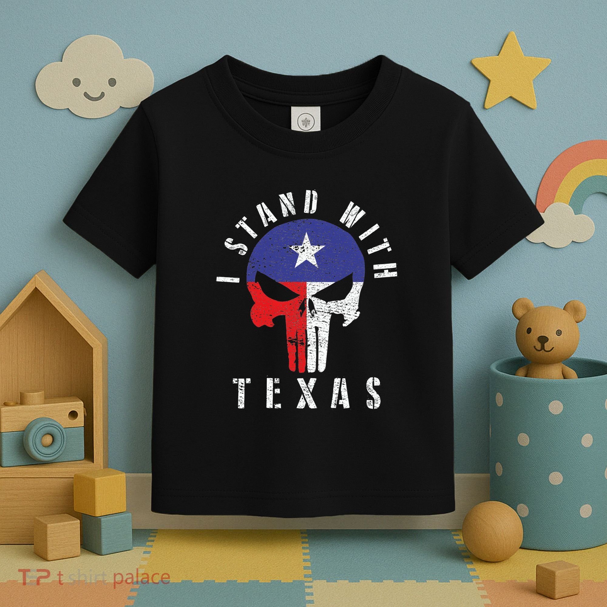 I Stand With Texas Flag Usa State Of Texas Toddler T-Shirt