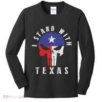 I Stand With Texas Flag Usa State Of Texas Kids Long Sleeve Shirt thumb 0