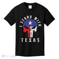 I Stand With Texas Flag Usa State Of Texas Kids T-Shirt thumb 0