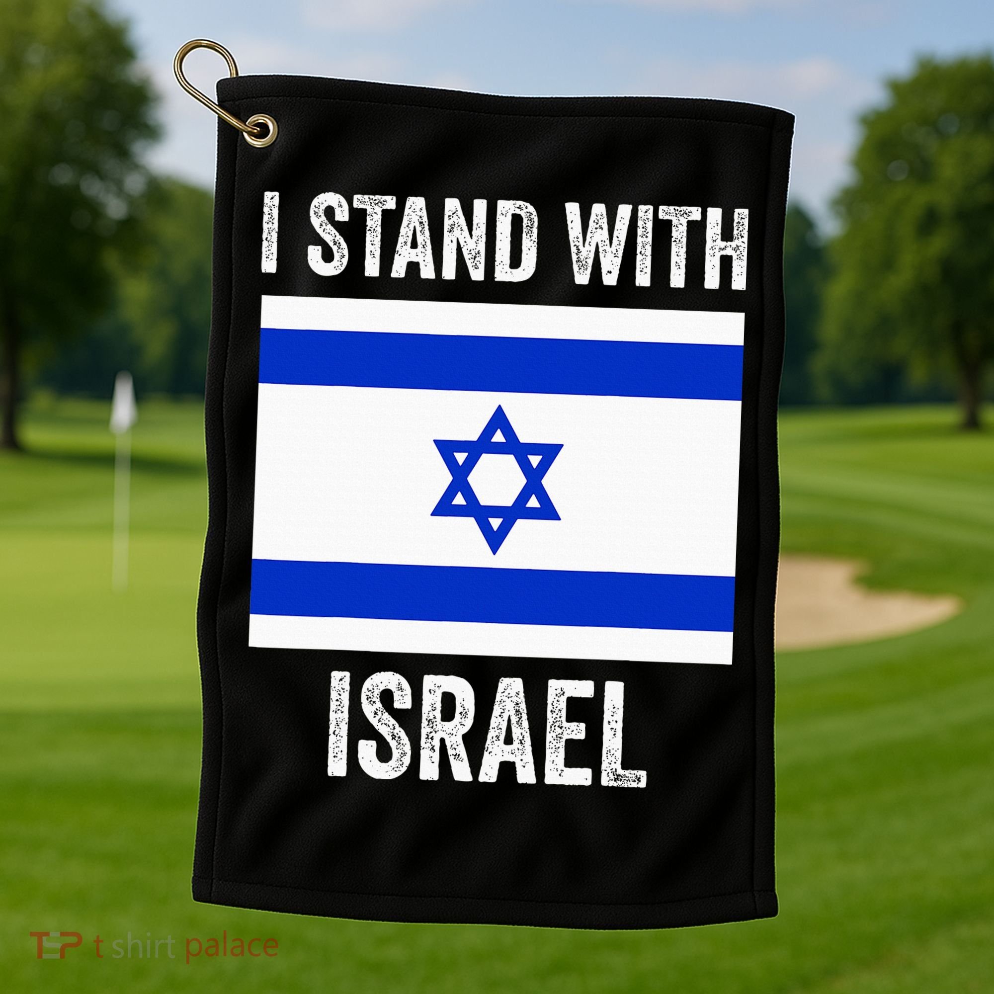 I Stand With Israel Free Israel Golf Towel