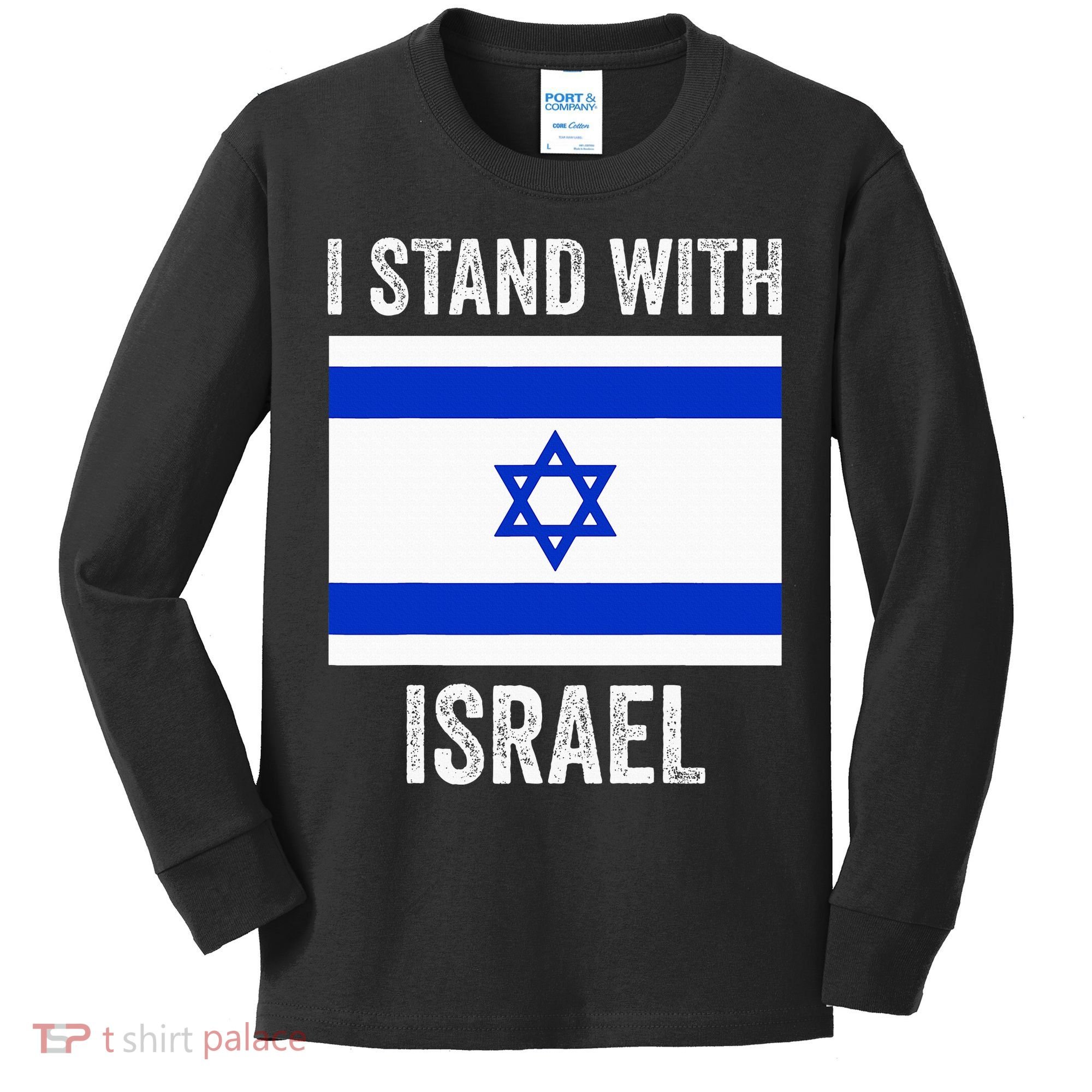 I Stand With Israel Free Israel Kids Long Sleeve Shirt