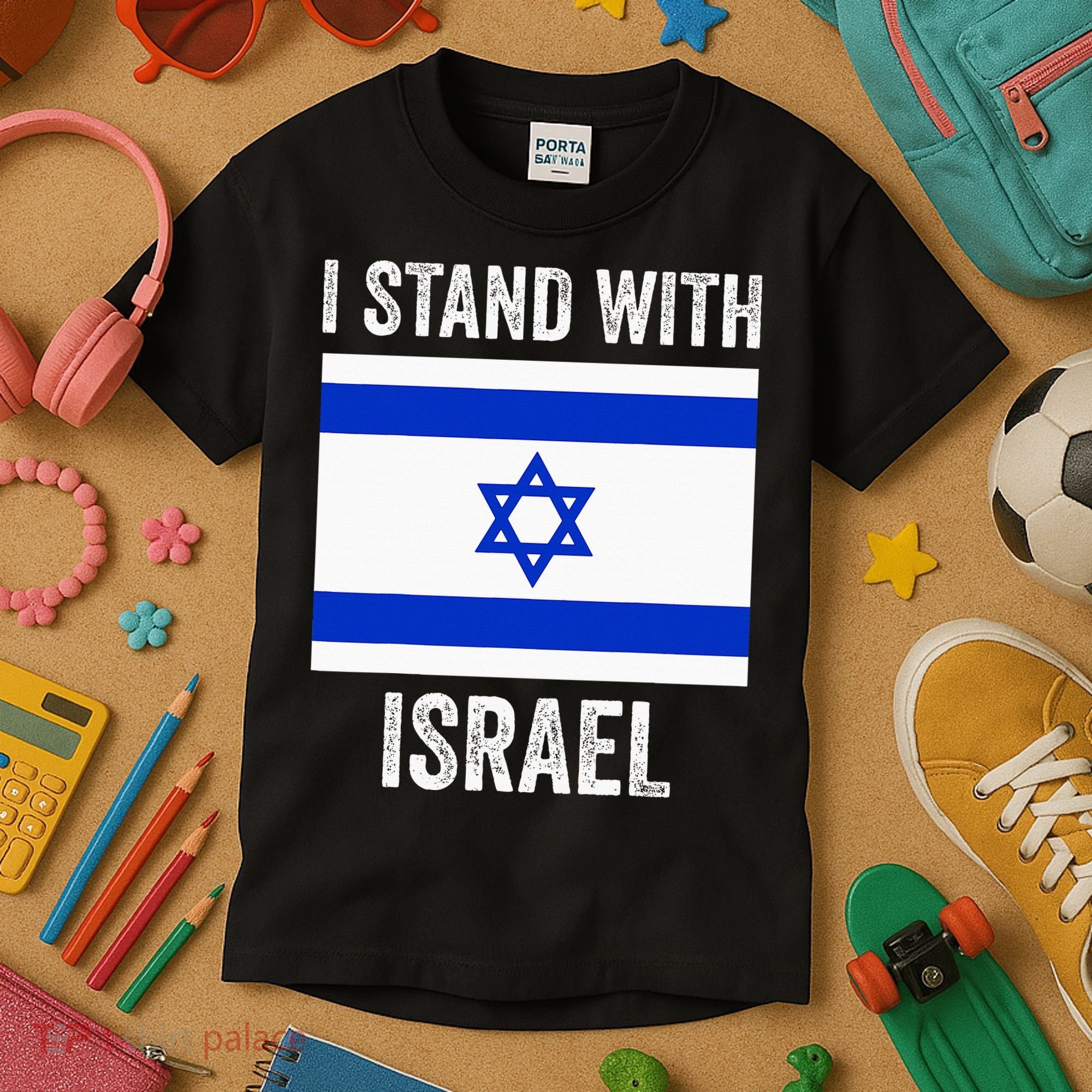 I Stand With Israel Free Israel Kids T-Shirt