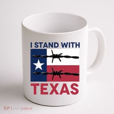 I Stand With Texas Coffee Mug back