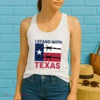 I Stand With Texas Women's Tank Top thumb 2
