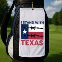 I Stand With Texas Golf Towel thumb 2