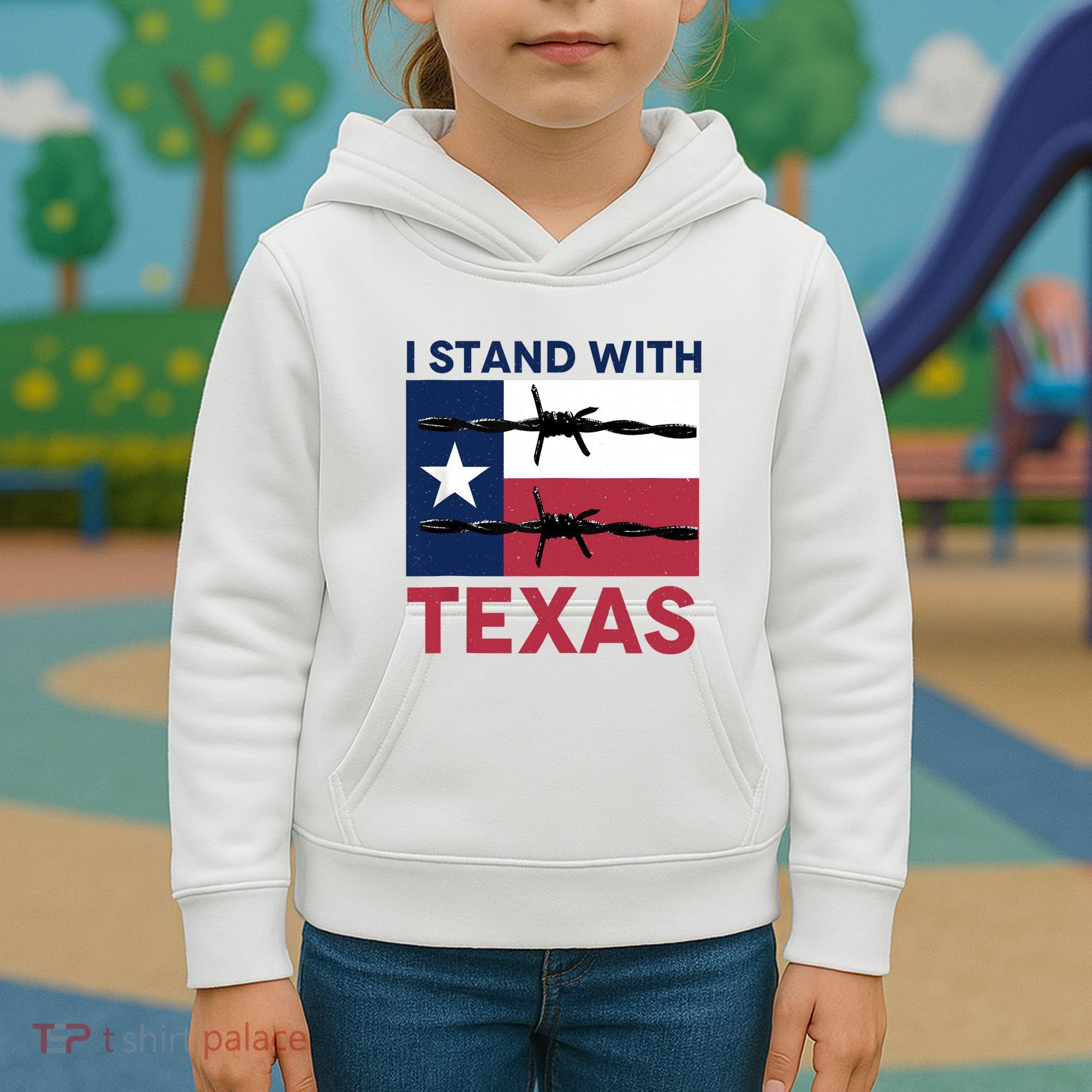 I Stand With Texas Kids Hoodie