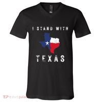 I Stand With Texas V-Neck T-Shirt thumb 0