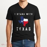 I Stand With Texas V-Neck T-Shirt thumb 2