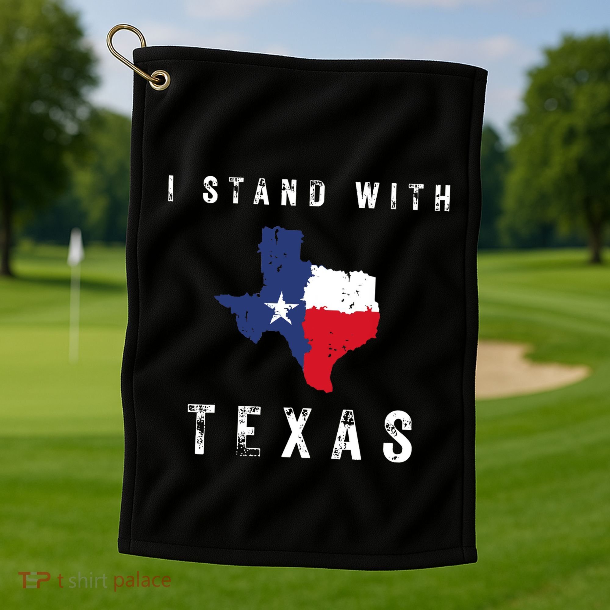 I Stand With Texas Golf Towel