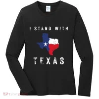 I Stand With Texas Women's Long Sleeve Shirt thumb 0