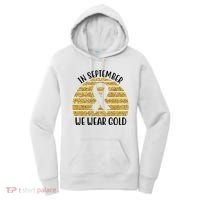 In September We Wear Gold Childhood Cancer Ribbon Women's Hoodie thumb 0