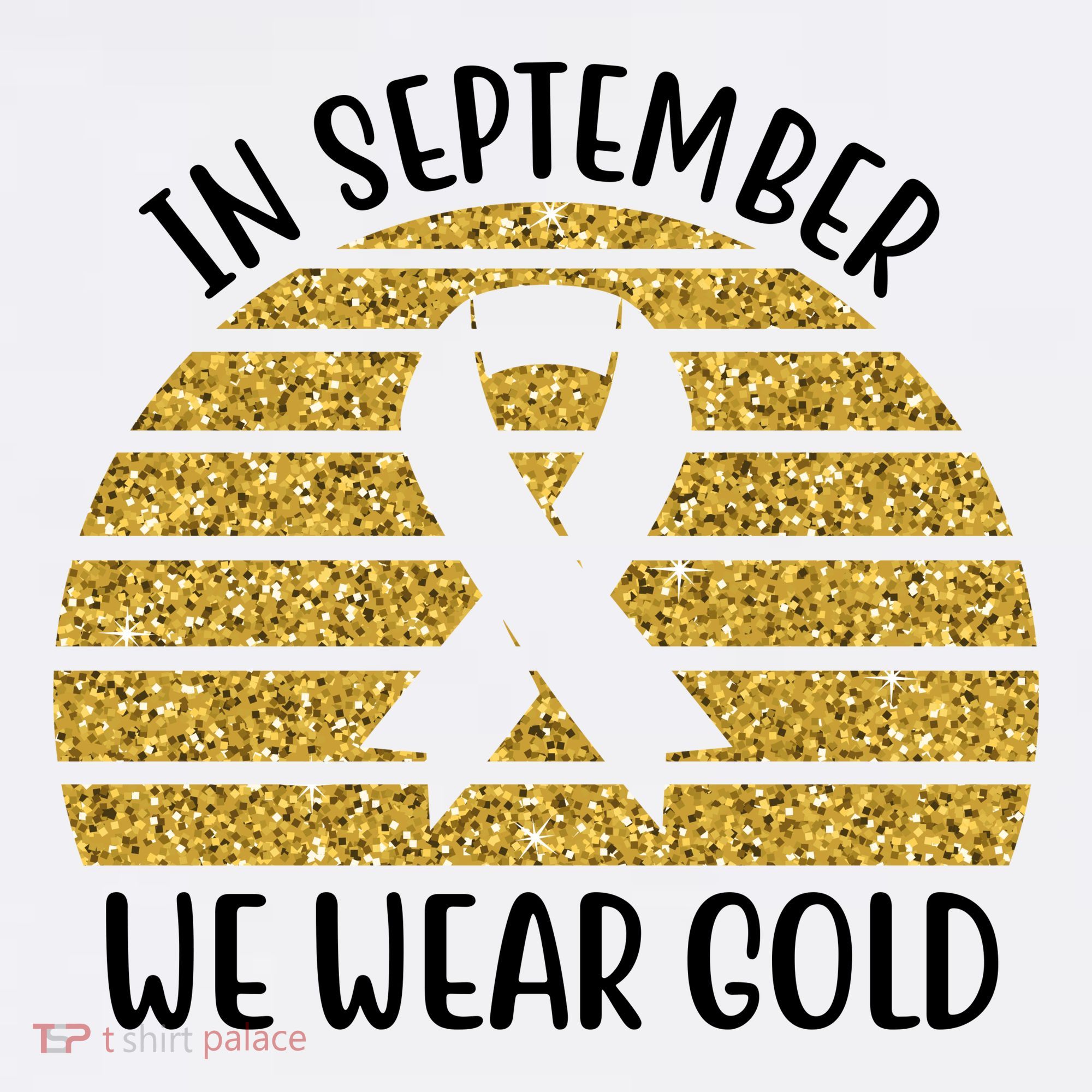 In September We Wear Gold Childhood Cancer Ribbon Women's Hoodie