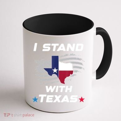 I Stand With Texas Coffee Mug back